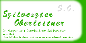 szilveszter oberleitner business card